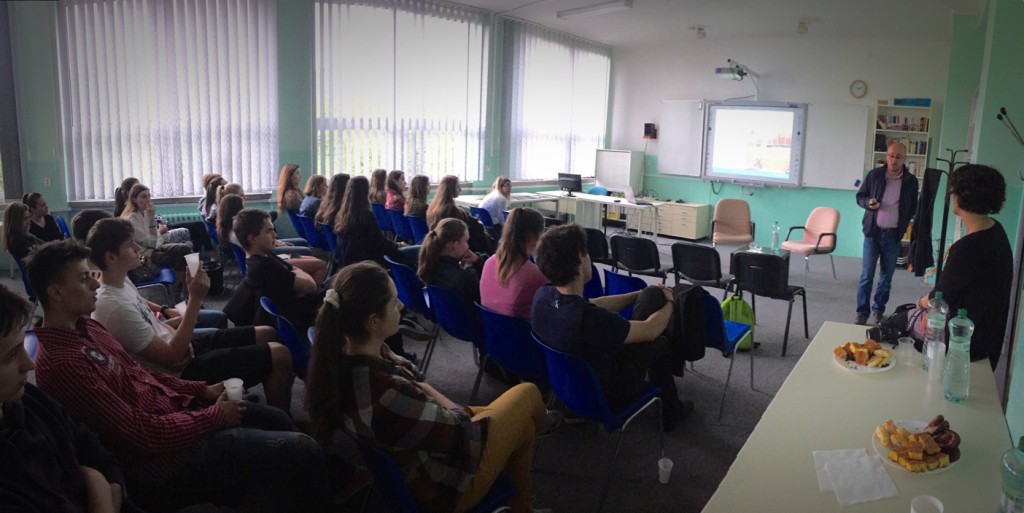 Diskusia so študentami na 1. súkromnom gymnáziu v Bratislave