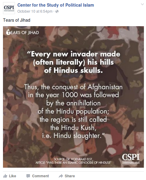 Historická analýza v podaní CSPI: „Každý nový útočník si robil (často doslova) kopce z hinduistických lebiek.“